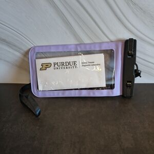 Clear Waterproof Phone Pouch - Lavender Trim